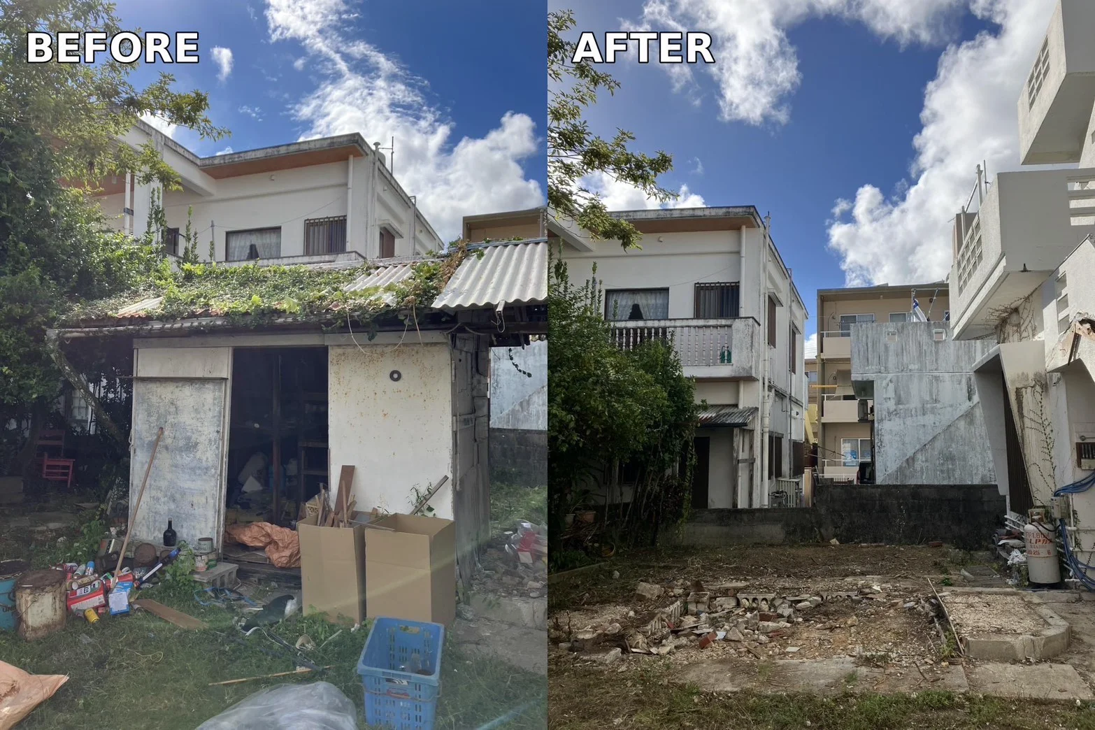 不用品回収・残地物撤去の実績3 Before After